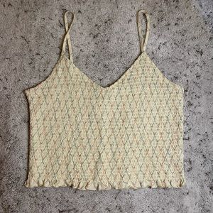 American Eagle Outfitters Yellow Cropped Cami
